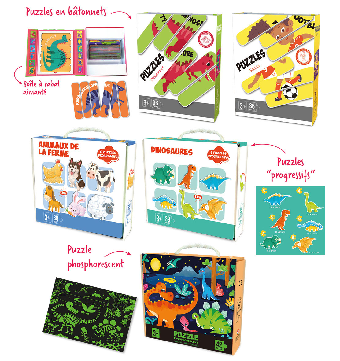 PACK PUZZLES (5 MODELES / 3EX)