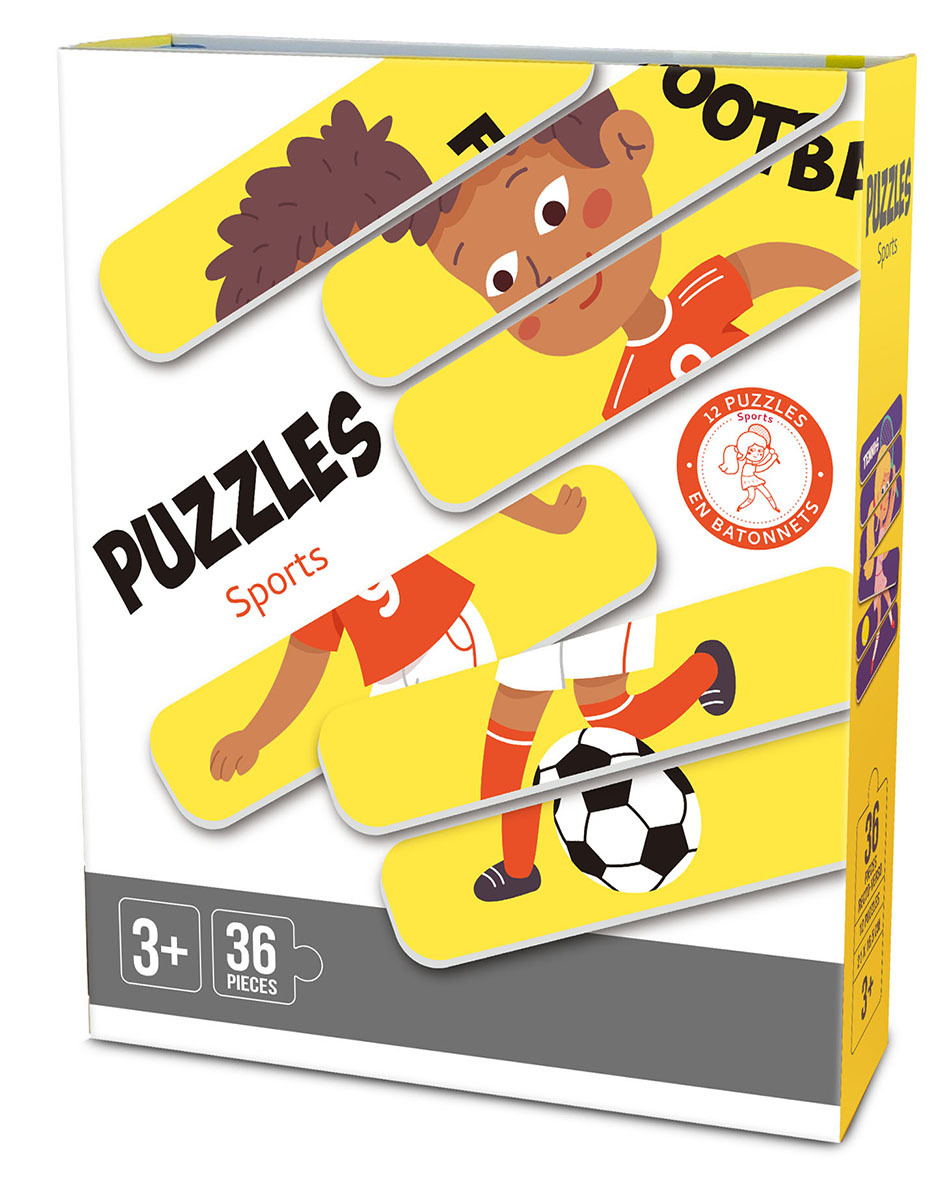 PUZZLE BATONNETS SPORTS 12 EN 1 - 36 PIECES