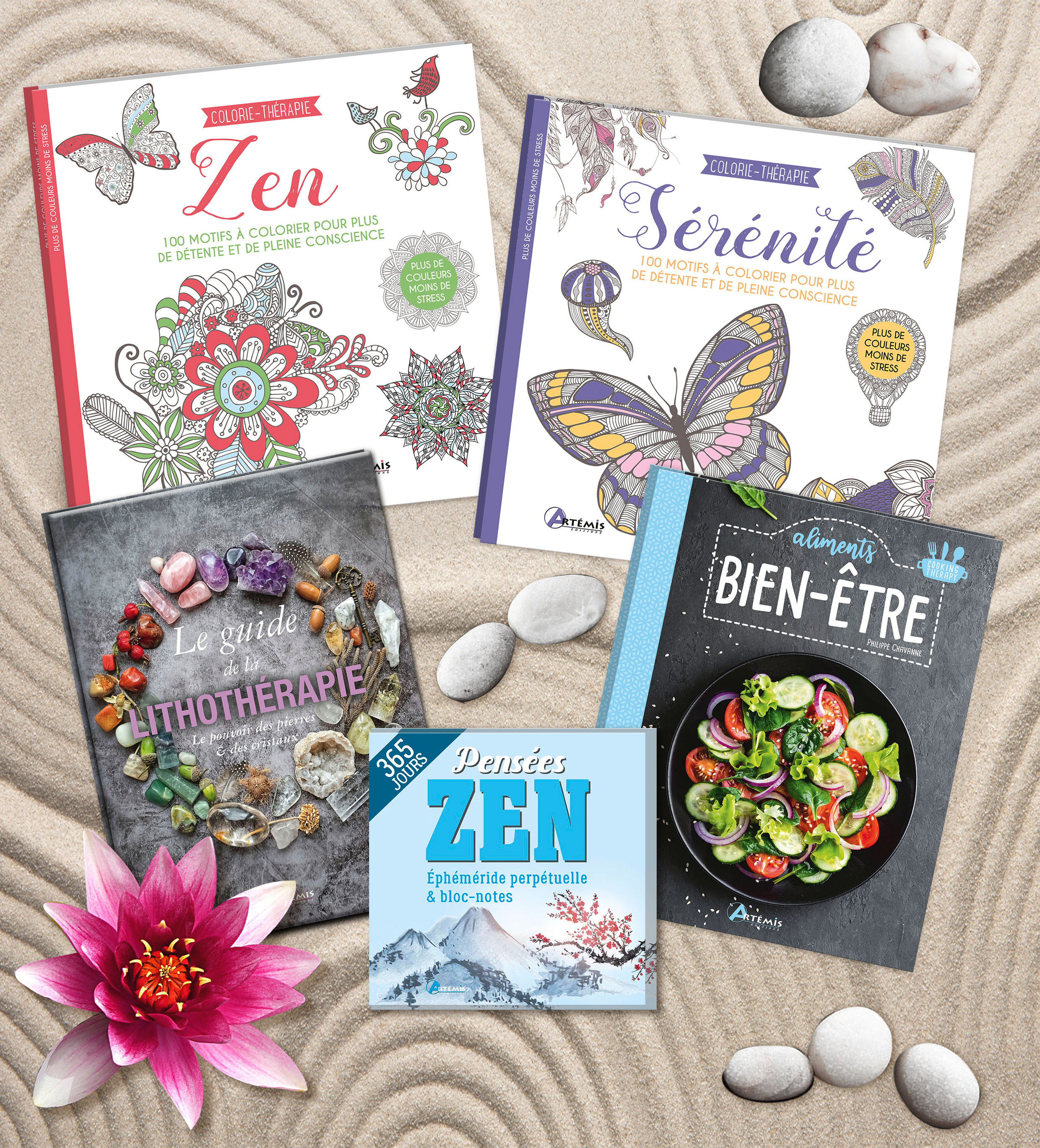 PACK ZENITUDE ET BIEN ETRE  (2 EX / TITRE - 5 TITRES)