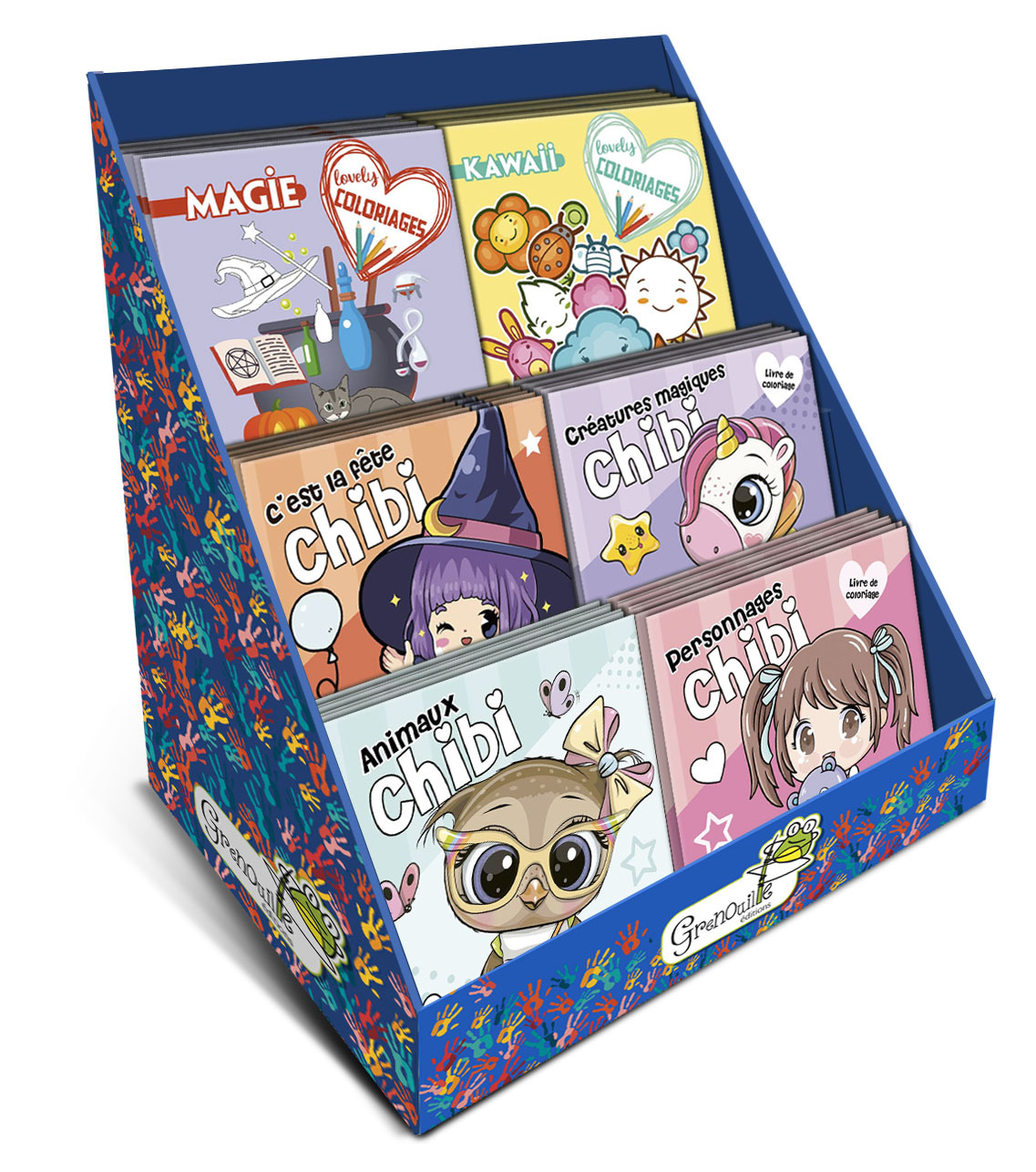 DISPLAY CHIBI - COLORIAGES 36EX (6EX/TITRES - 6 TITRES)