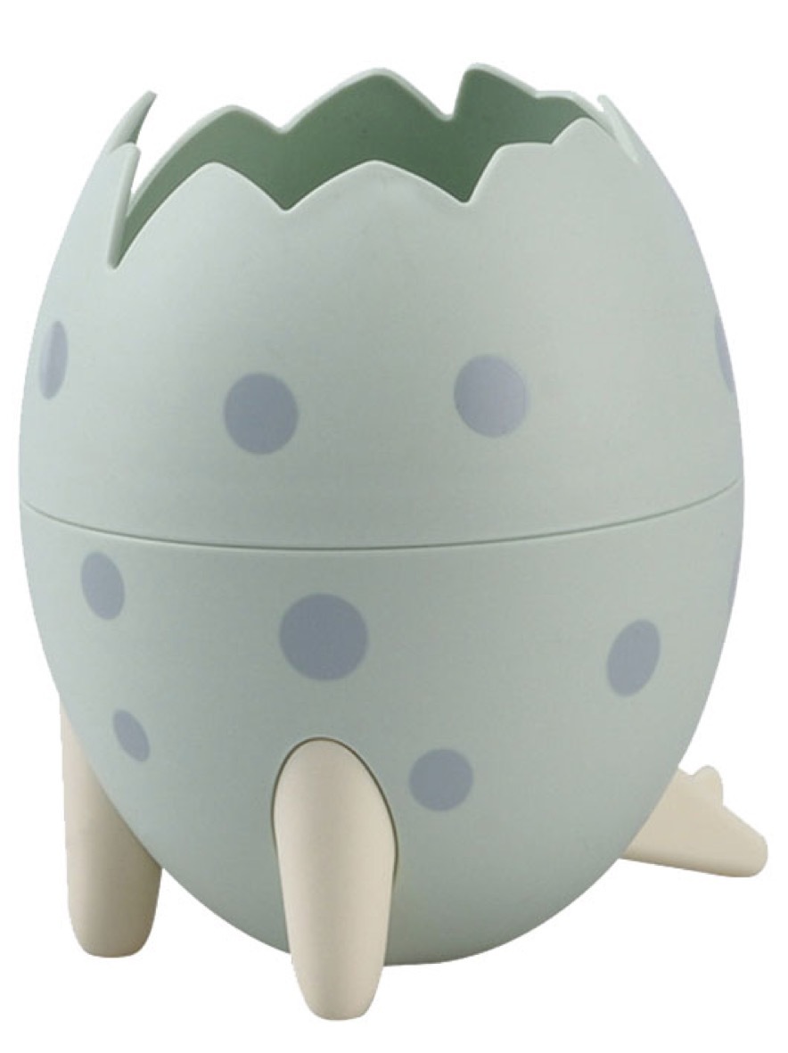 POT A CRAYON  UF DE DINOSAURE VERT