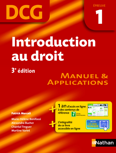Introduction au Droit DCG- Epreuve 1 - Manuel et applications DCG