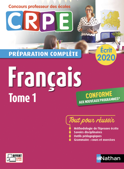 Français - Epreuve écrite 2020 - Tome 1 - Préparation complète (CRPE) - 2019