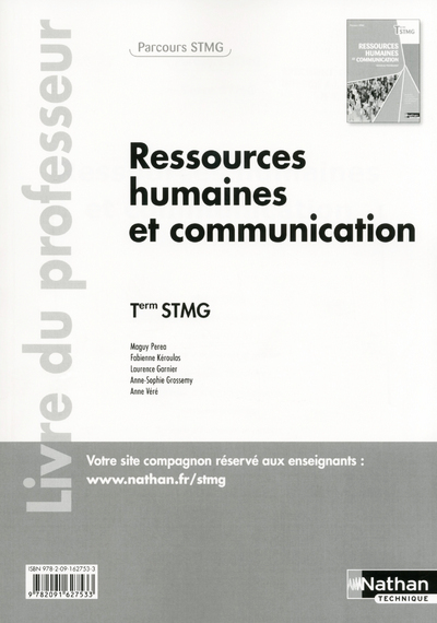 Ressources humaines et comunication - Tle STMG livre du professeur Parcours STMG