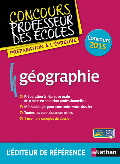 Géographie épreuve orale (Concours professeurs des écoles) 2015