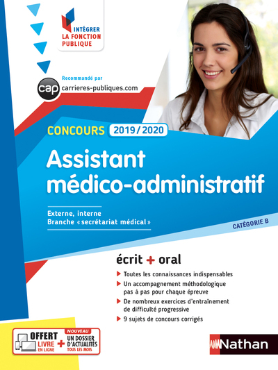 Concours Assistant médico-administratif 2019/2020 - Catégorie B - N° 24 -(IFP) - 2018