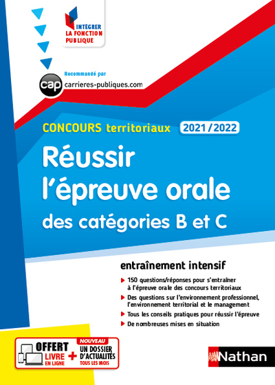 Réussir l'épreuve orale des catégories B et C - Concours territoriaux2021-2022 - N° 51 (IFP)