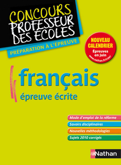 FRANCAIS (CONCOURS PROFESSEUR DES ECOLES) 2012