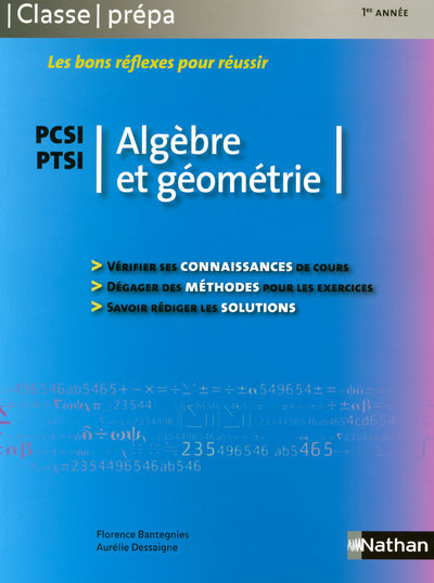 Algèbre et Géométrie - PCSI PTSI Classe Prépa Livre