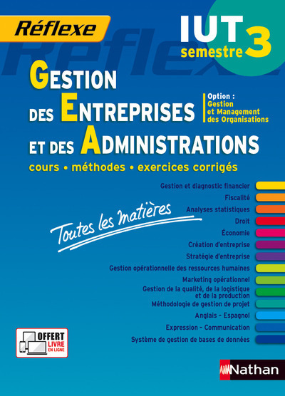 Gestion des entreprises et des administrations semestre 3 IUT (Toutes les matières) N27 2015