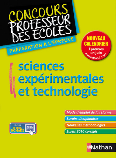 SCIENCES EXPERIMENTALES ET TECHNOLOGIE (CONCOURS PROFESSEUR DES ECOLES) 2011