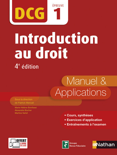 Introduction au droit- Epreuve 1 DCG - Manuel et applications - 2016