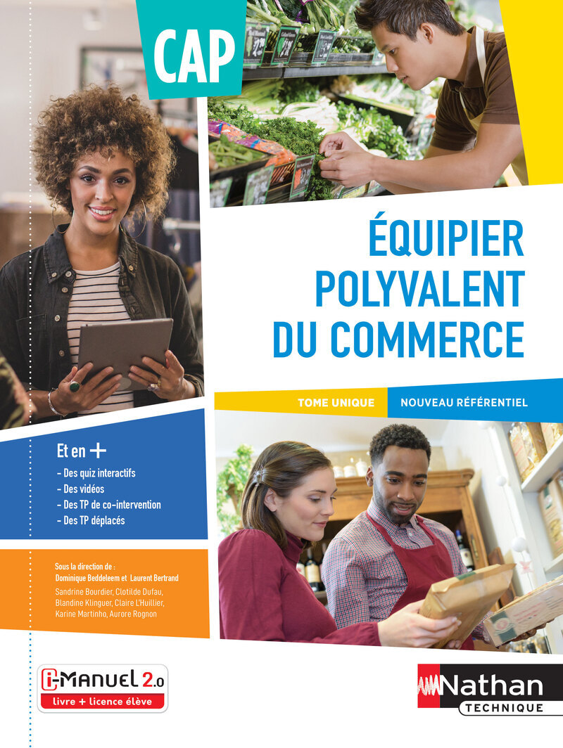 Equipier polyvalent du commerce CAP 1ère et 2ème années - Livre + licence élève 2020