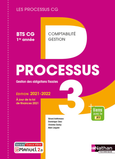 Processus 3 - BTS CG 1ère année (Les processus CG) Livre + licence élève 2021