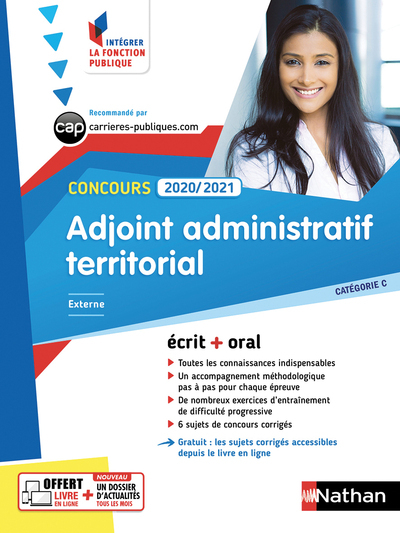 Concours Adjoint administratif territorial N8 - Catégorie C (Intégrer la fonction publique) - 2019