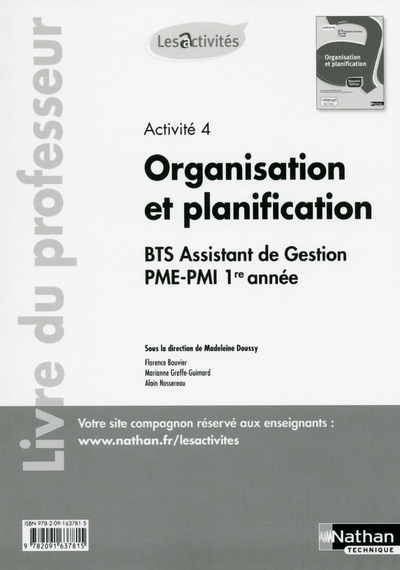 Activité 4 - BTS Assistant de gestion PME-PMI 1re année Les Activités Livre du professeur