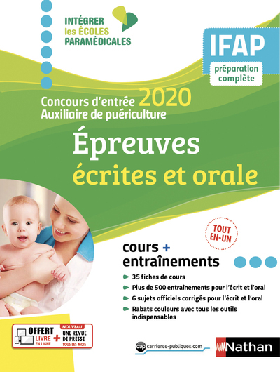 Concours entrée auxiliaire puériculture 2020 - IFAP - Epreuves écrites et orale - (IEPM) - 2019