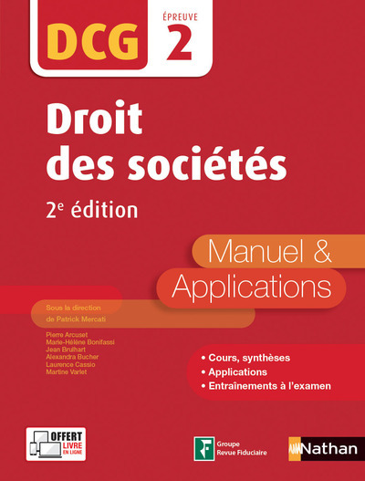 Droit des sociétés DCG Epreuve 2 Manuel et applications 2017