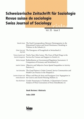 REVUE SUISSE DE SOCIOLOGIE, VOL.36, ISSUE 1/2010