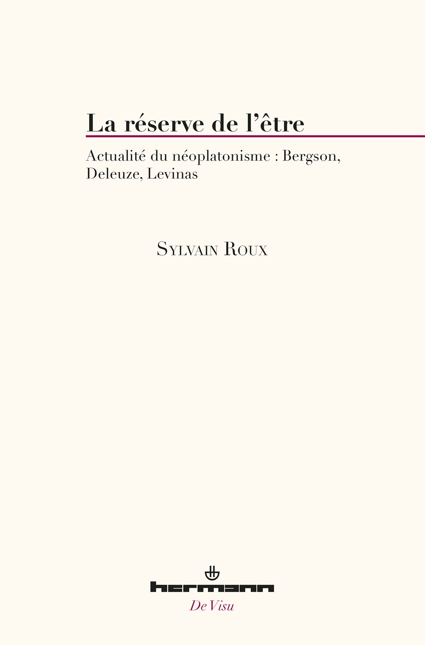 La réserve de l'être