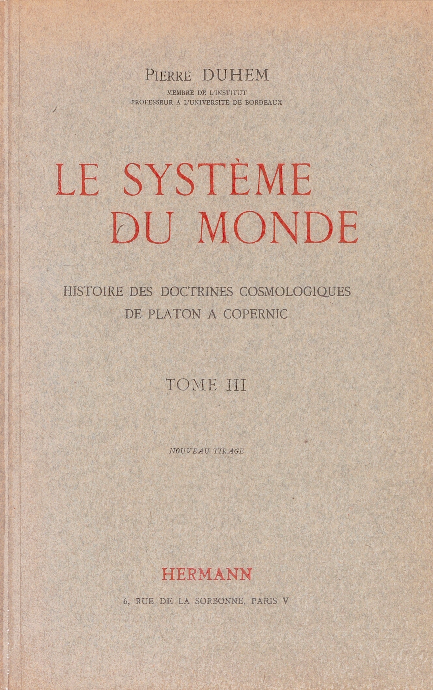 Le Système du Monde III