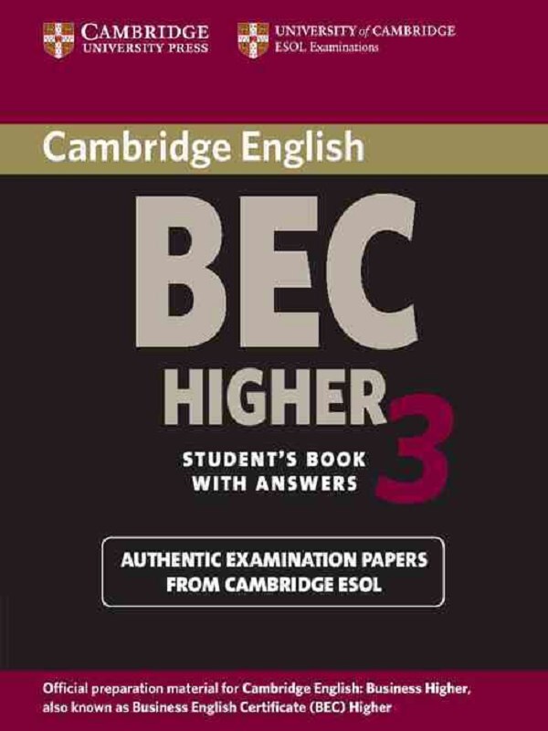 Cambridge BEC Higher 3 Student's Book with Answers