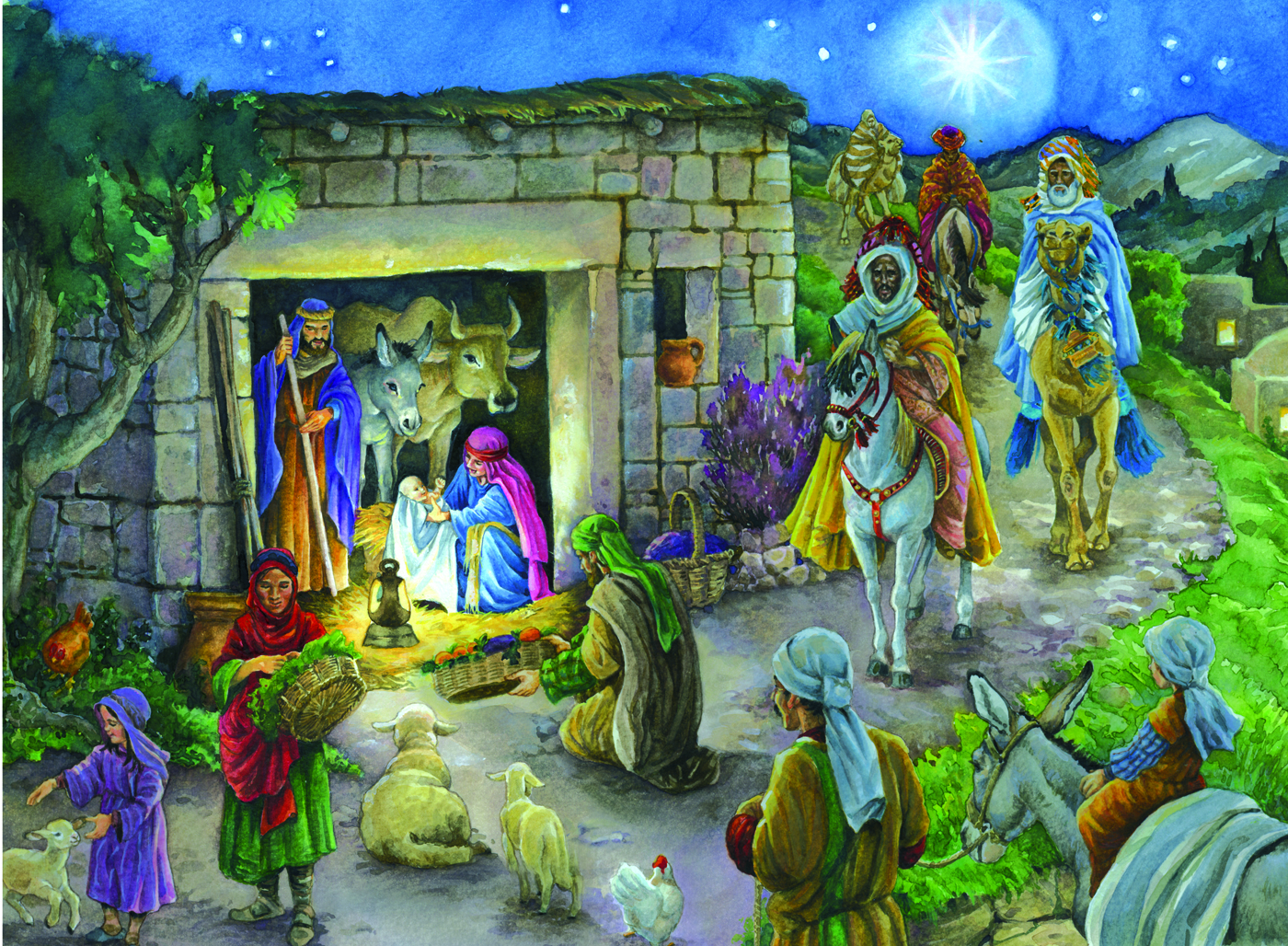 Calendrier de l'avent religieux - Crèche traditionnelle - Llobet