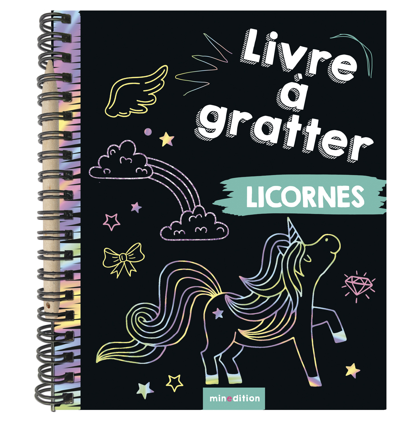 Livre à gratter Licornes (mini-livre)