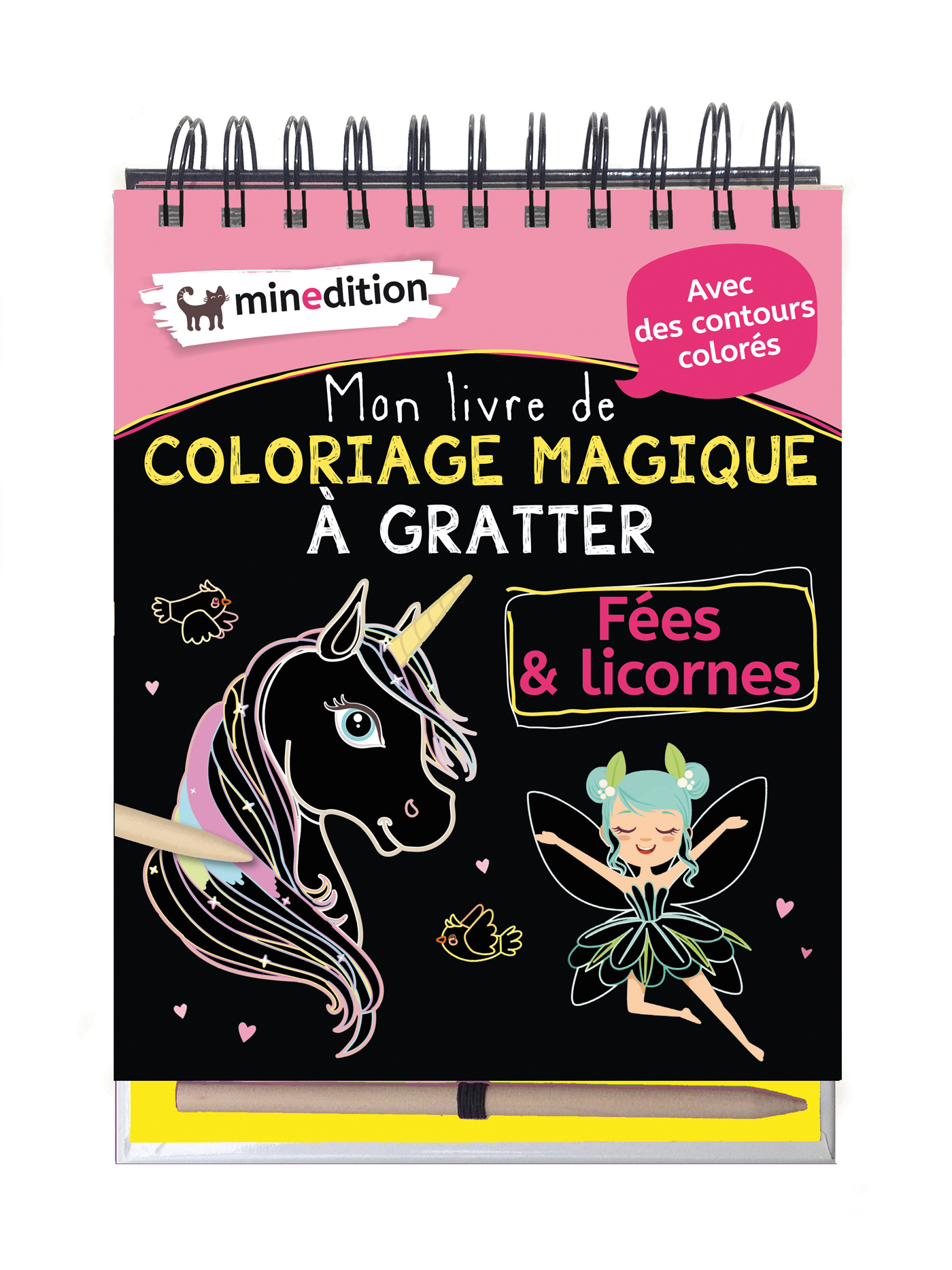 Mon livre de coloriage magique à gratter - Fées & licornes