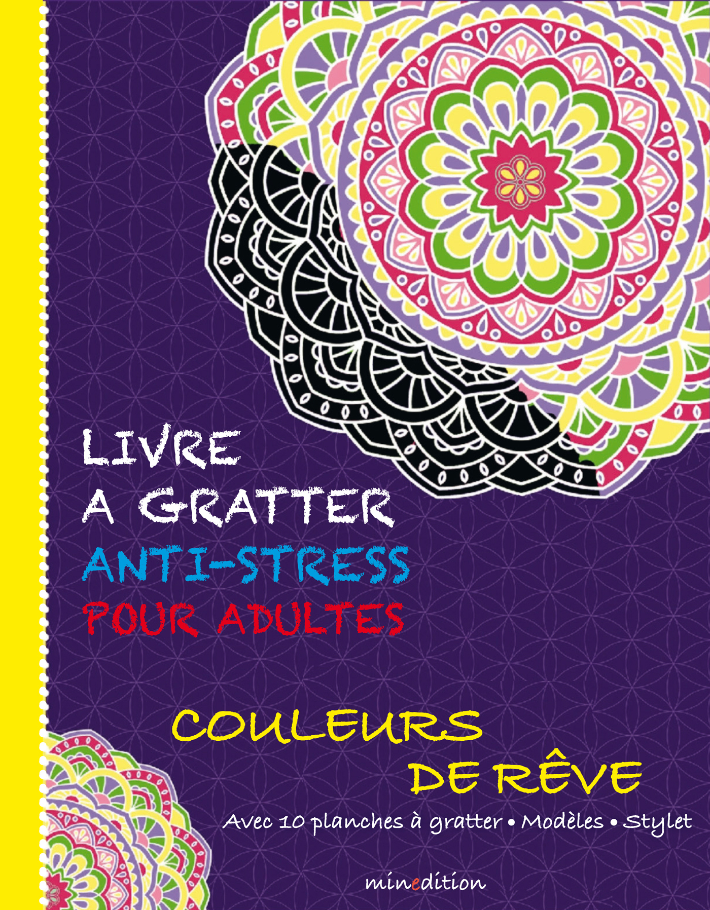Livre à gratter anti-stress pour adultes - Couleurs de rêve