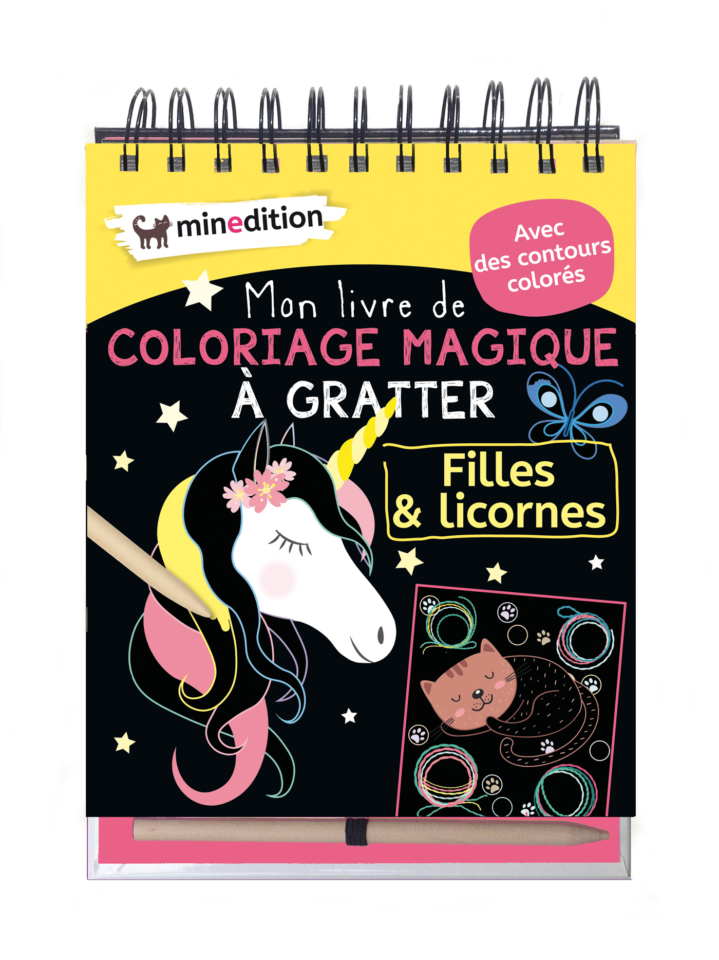 Mon livre de coloriage magique à gratter - Filles & licornes