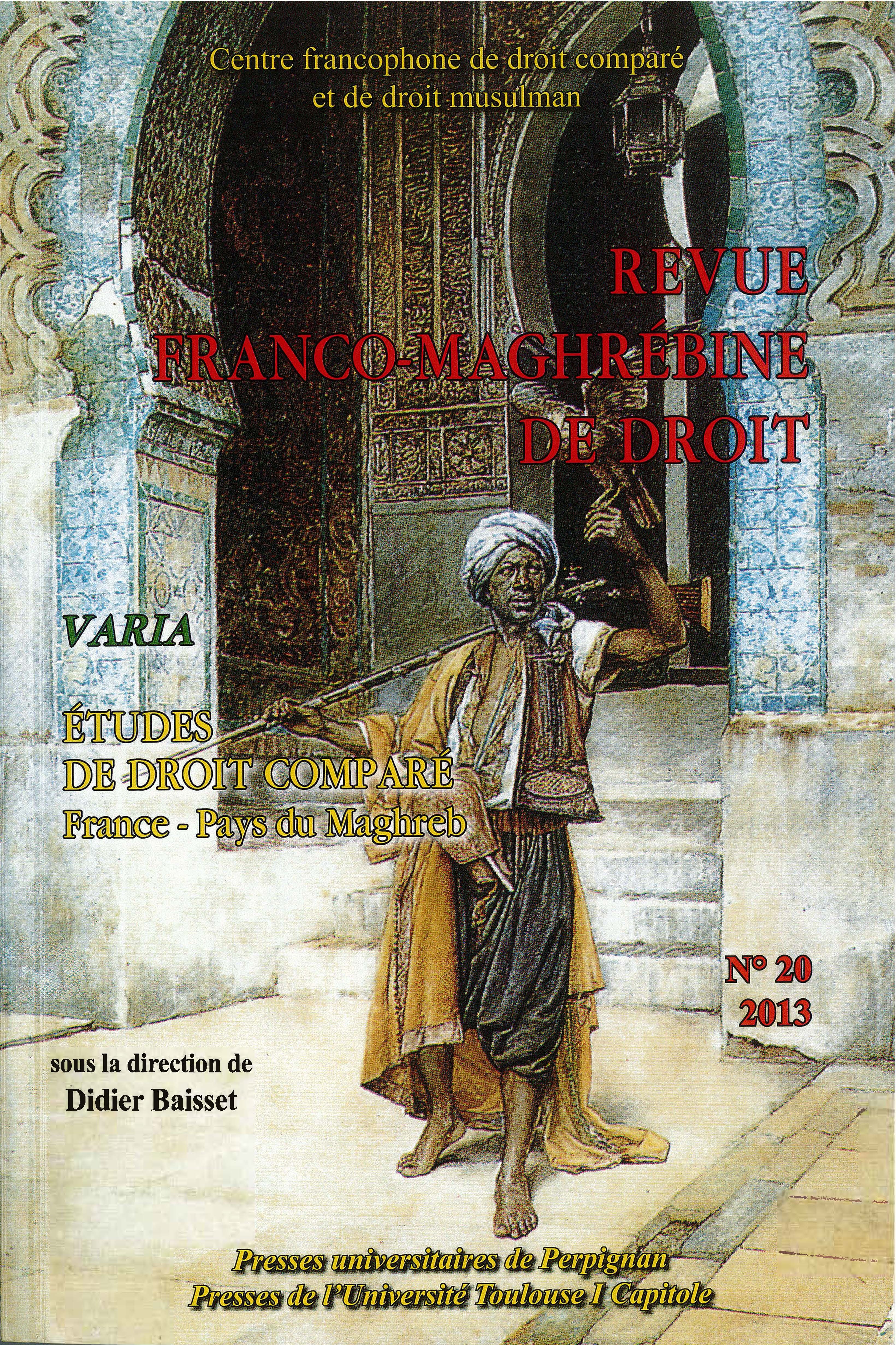 Revue franco maghrebine de droit 20