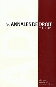 LES ANNALES DE DROIT, N 1/2007