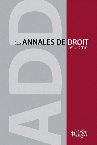 ANNALES DE DROIT (LES). N  4 / 2010