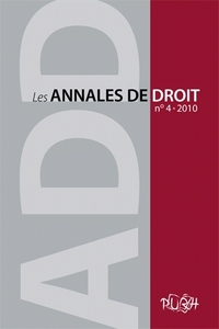 ANNALES DE DROIT (LES). N  4 / 2010