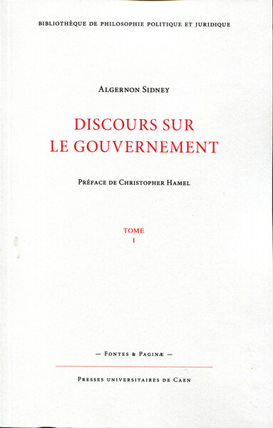Discours sur le gouvernement (en 3 tomes)