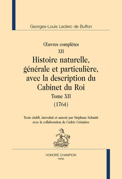Histoire naturelle. Tome XII (1764)
