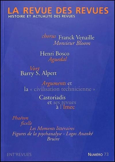 La Revue des revues - numéro 73