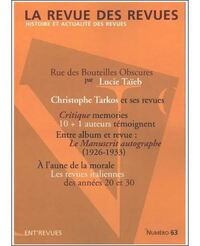 La Revue des revues - numéro 63
