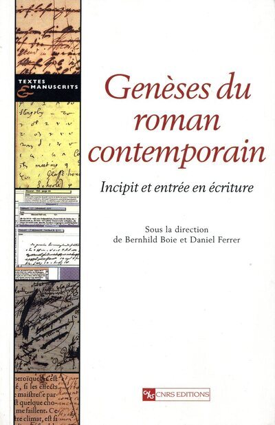 Génèse du roman contemporain - Réimpression