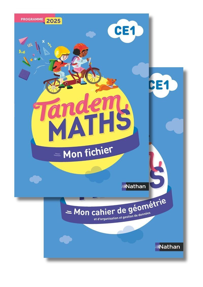 Tandem - Maths CE1 - Fichier de l'élève + Cahier de géométrie - Programme 2025