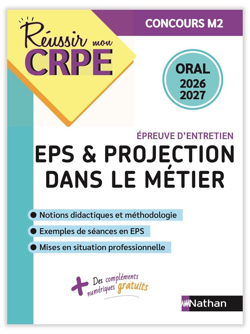 Réussir mon CRPE EPS et Projection dans le métier Admission Concours M2 Oral 2026-2027