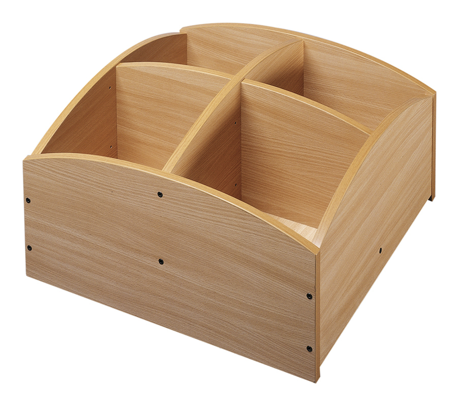 Bac à livres 4 cases bas - hêtre