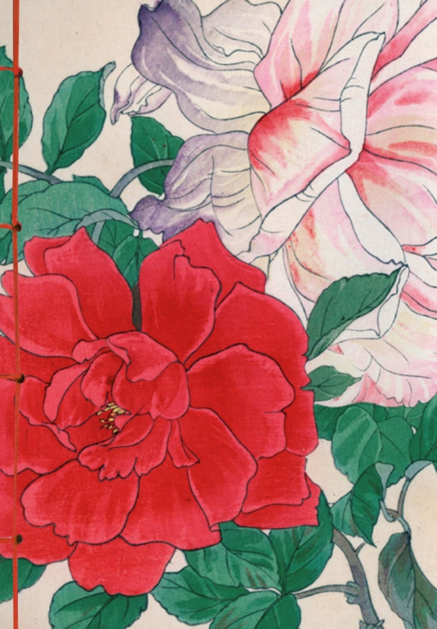 Carnet Hazan Roses dans l'estampe japonaise 12 x 17 cm