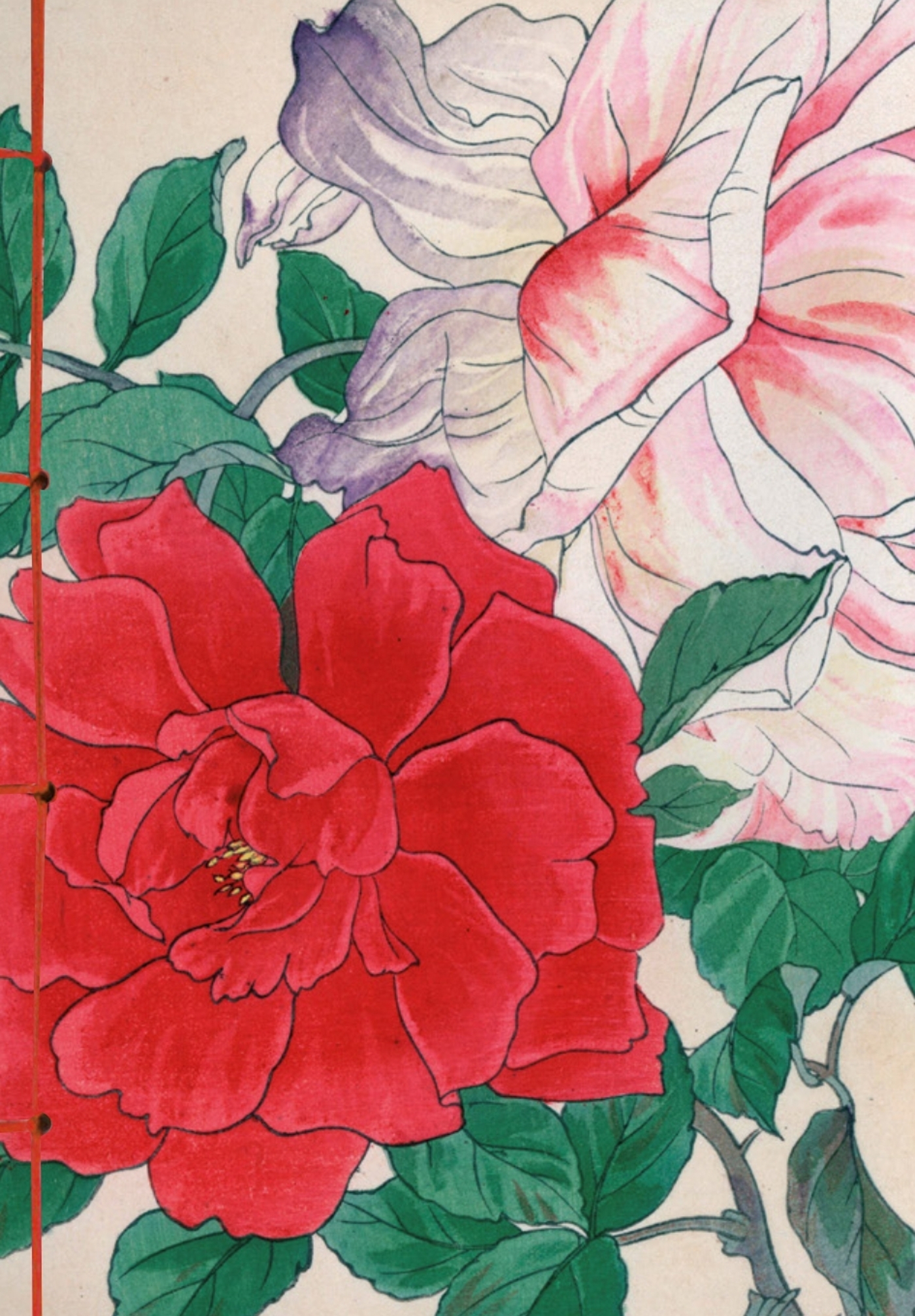 Carnet Hazan Roses dans l'estampe japonaise 16 x 23 cm
