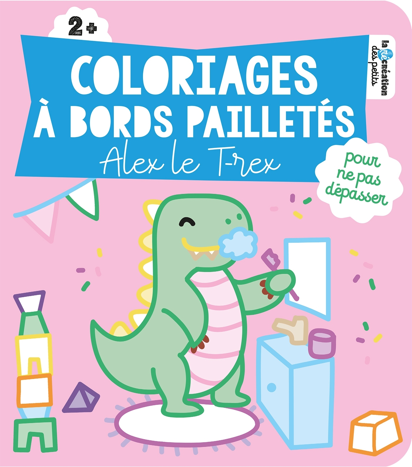 Coloriages à bords pailletés - Alex le T-rex