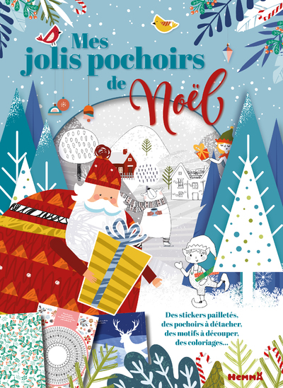 Mes jolis pochoirs de Noël - Cahier créatif avec stickers et pochoirs