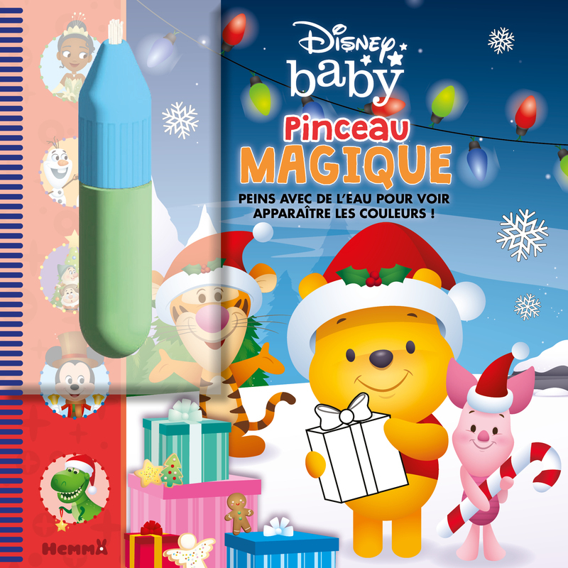 Disney Baby - Pinceau magique (Winnie Noël) - Peins avec de l'eau pour voir apparaître les couleurs !