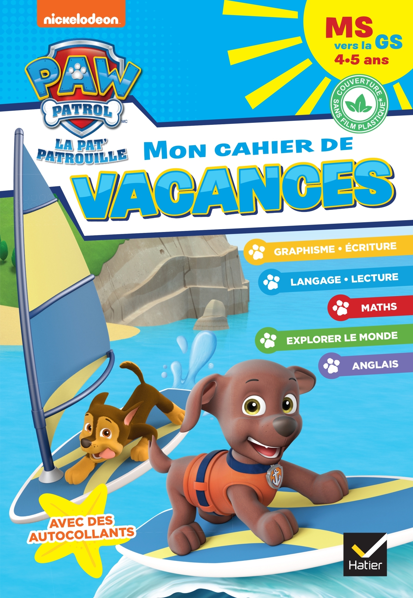 Cahier de vacances 2026 - Pat'Patrouille - MS vers la GS 4/5 ans
