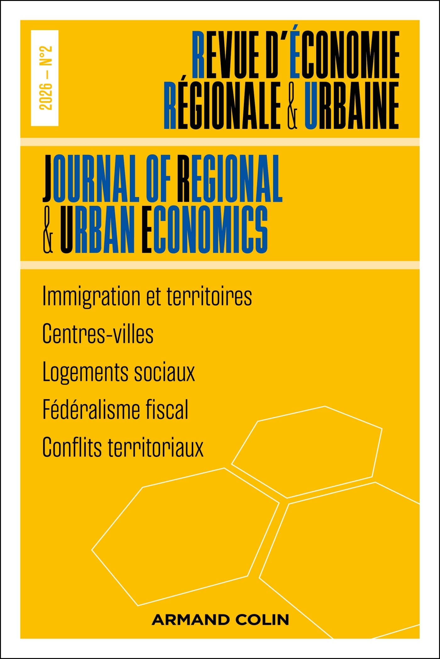 Revue d'économie régionale et urbaine Nº2/2026
